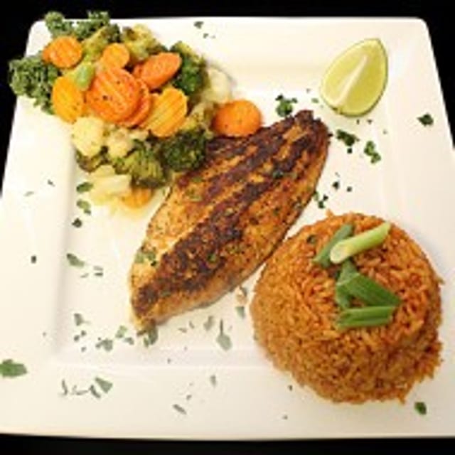 Blackened Seafood Plate.